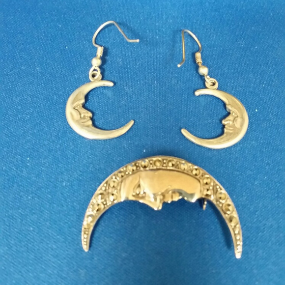 Silver moons and mermaid ear cuff bundle. - Picture 3 of 8